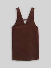 TOM TAILOR DENIM Damen Mini-Kleid aus Samt, braun, Uni, Gr. XL