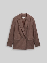TOM TAILOR Damen Loose Fit Blazer, braun, Meliert, Gr. 36