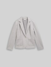 TOM TAILOR Damen Slim Fit Blazer in Melange-Optik, grau, Meliert, Gr. XXL