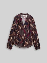 TOM TAILOR Damen Bluse mit Muster, braun, Gemustert, Gr. 36