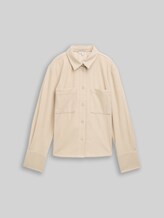 TOM TAILOR Damen Loose Fit Cordbluse, braun, Uni, Gr. 36