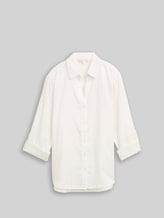TOM TAILOR Damen Bluse mit Streifen in Glitzer-Optik, weiß, Gestreift, Gr. 46