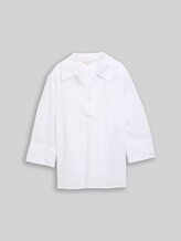 TOM TAILOR Damen Loose Fit Bluse mit Stickerei, weiß, Gepunktet, Gr. 36