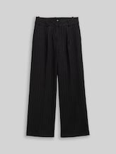 TOM TAILOR Damen TTLEA WIDE Hose mit Glitzer-Effekt, grau, Gestreift, Gr. 44/32