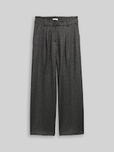 TOM TAILOR Damen TTLEA WIDE Hose mit Glitzer-Effekt, schwarz, Uni, Gr. 44/32