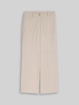 TOM TAILOR Damen TTLEA WIDE Hose mit Bügelfalte, beige, Meliert, Gr. 40/32