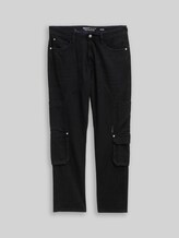 TOM TAILOR DENIM Herren TTWAYLEN RELAXED Cargo Jeans, schwarz, Uni, Gr. 32/36