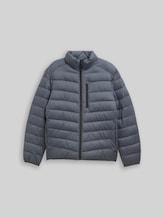 TOM TAILOR DENIM Herren Lightweight Steppjacke mit Stehkragen, grau, Uni, Gr. XXL