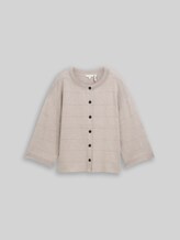 TOM TAILOR Damen Loose Fit Cardigan, grau, Meliert, Gr. L