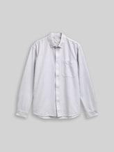 TOM TAILOR DENIM Herren Relaxed Fit Hemd aus Baumwolle, weiß, Gestreift, Gr. XL