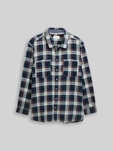 TOM TAILOR Herren Plus Size - Comfort Fit Flanell-Hemd mit Karomuster, blau, Kariert, Gr. 2XL