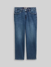TOM TAILOR Damen Plus Size - Straight Jeans, blau, Uni, Gr. 46