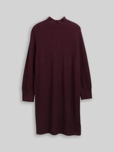 TOM TAILOR Damen Plus Size - Strickkleid mit Stehkragen, rot, Meliert, Gr. 44