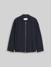 TOM TAILOR Damen Plus Size - Loose Fit Blouson Jacke, blau, Uni, Gr. 46
