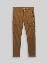 TOM TAILOR Herren Tapered Cargo Hose mit Stretch, braun, Uni, Gr. 30/34