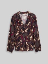 TOM TAILOR Damen Plus Size - Bluse mit Muster, braun, Gemustert, Gr. 46