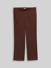 TOM TAILOR Damen Plus Size - Straight Hose, braun, Uni, Gr. 46