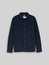 TOM TAILOR Herren Overshirt mit Taschen, blau, Uni, Gr. M