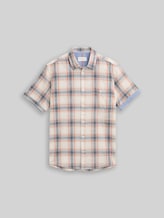 TOM TAILOR Herren Regular Fit Kurzarmhemd mit Karomuster, weiß, Kariert, Gr. S