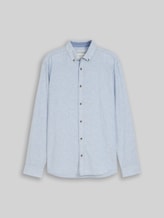 TOM TAILOR Herren Regular Fit Hemd mit Leinenanteil, blau, Gestreift, Gr. XXXL