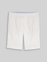 TOM TAILOR Herren TTREGULAR Shorts mit Leinenanteil, weiß, Uni, Gr. XL
