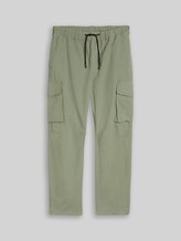 TOM TAILOR DENIM Herren TTLOOSE Cargo Hose aus Baumwolle, grün, Uni, Gr. XL