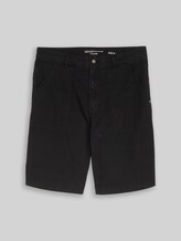 TOM TAILOR DENIM Herren TTLOOSE Carpenter-Shorts, schwarz, Uni, Gr. M