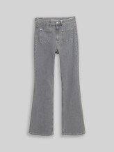 TOM TAILOR DENIM Damen TTAVA FLARED Jeans mit aufgesetzten Taschen, grau, Uni, Gr. 28/32