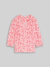 TOM TAILOR Damen Bluse aus Viskose, rosa, Gemustert, Gr. 36