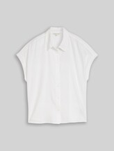 TOM TAILOR Damen Loose Fit Bluse mit Leinenanteil, weiß, Uni, Gr. 46