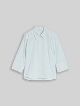 TOM TAILOR Damen Popeline Hemdbluse mit 3/4-Arm, grün, Gestreift, Gr. 36
