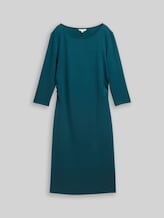 TOM TAILOR Damen Kleid mit Raffungen, grün, Uni, Gr. 36