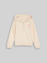 TOM TAILOR Mädchen Hoodie Sweatshirt mit Rückenprint, weiß, Uni, Gr. 92/98