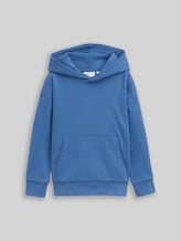 TOM TAILOR Jungen Oversize Hoodie Sweatshirt mit Rückenprint, blau, Uni, Gr. 92/98