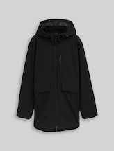 TOM TAILOR DENIM Herren Relaxed Fit Ultralight Funktionsjacke aus wasserabweisendem Material, schwarz, Uni, Gr. L