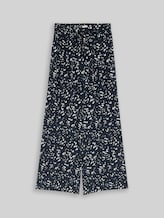 TOM TAILOR Damen Loose Fit Palazzo Hose mit Muster, blau, Gepunktet, Gr. 40/32