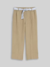 TOM TAILOR Damen Culotte Hose mit Leinenanteil, grün, Uni, Gr. 44/28