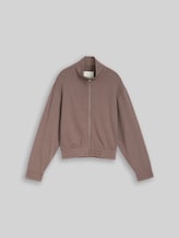 TOM TAILOR Mädchen Sweatjacke mit Stehkragen, braun, Uni, Gr. 140