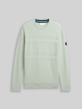 TOM TAILOR Herren Strickpullover aus Baumwolle, grün, Uni, Gr. XL