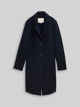 TOM TAILOR Damen Scuba Mantel mit Eingriffstaschen, blau, Uni, Gr. XS