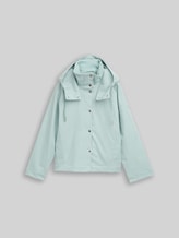 TOM TAILOR Damen Ultralight Short Parka aus wasserabweisendem Material, blau, Uni, Gr. XXL