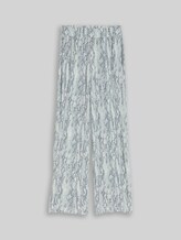 TOM TAILOR DENIM Damen Crinkle Wide Leg Hose mit Schlangenprint, grau, Animalprint, Gr. XL