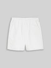 TOM TAILOR DENIM Damen Shorts mit Lochstickerei, weiß, Uni, Gr. XL