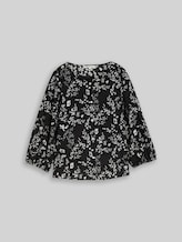 TOM TAILOR DENIM Damen Bluse mit Blumenmuster, schwarz, Geblümt, Gr. XXL