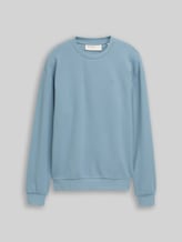 TOM TAILOR DENIM Herren Sweatshirt aus Baumwolle, blau, Uni, Gr. XXL