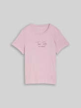 TOM TAILOR Damen T-Shirt mit Logo-Print, rosa, Uni, Gr. S