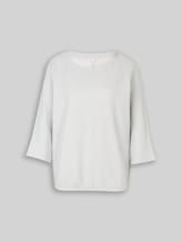 TOM TAILOR Damen Langarmshirt mit Fledermausärmeln, blau, Meliert, Gr. XXL