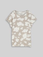 TOM TAILOR Damen T-Shirt mit Muster, weiß, Gemustert, Gr. XL