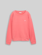 TOM TAILOR Damen Sweatshirt mit Rückenprint, rosa, Uni, Gr. XS