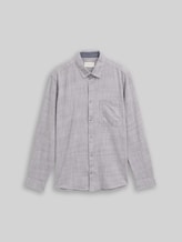 TOM TAILOR Herren Regular Fit Hemd mit Brusttasche, grau, Meliert, Gr. XL